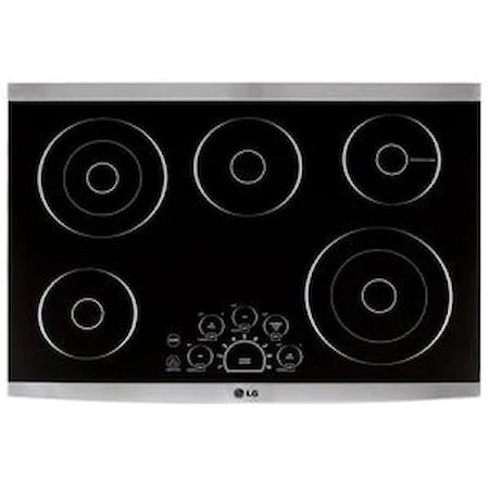 30" Electric Built-In Cooktop with 5 Radiant Elements and Ceramic Surface